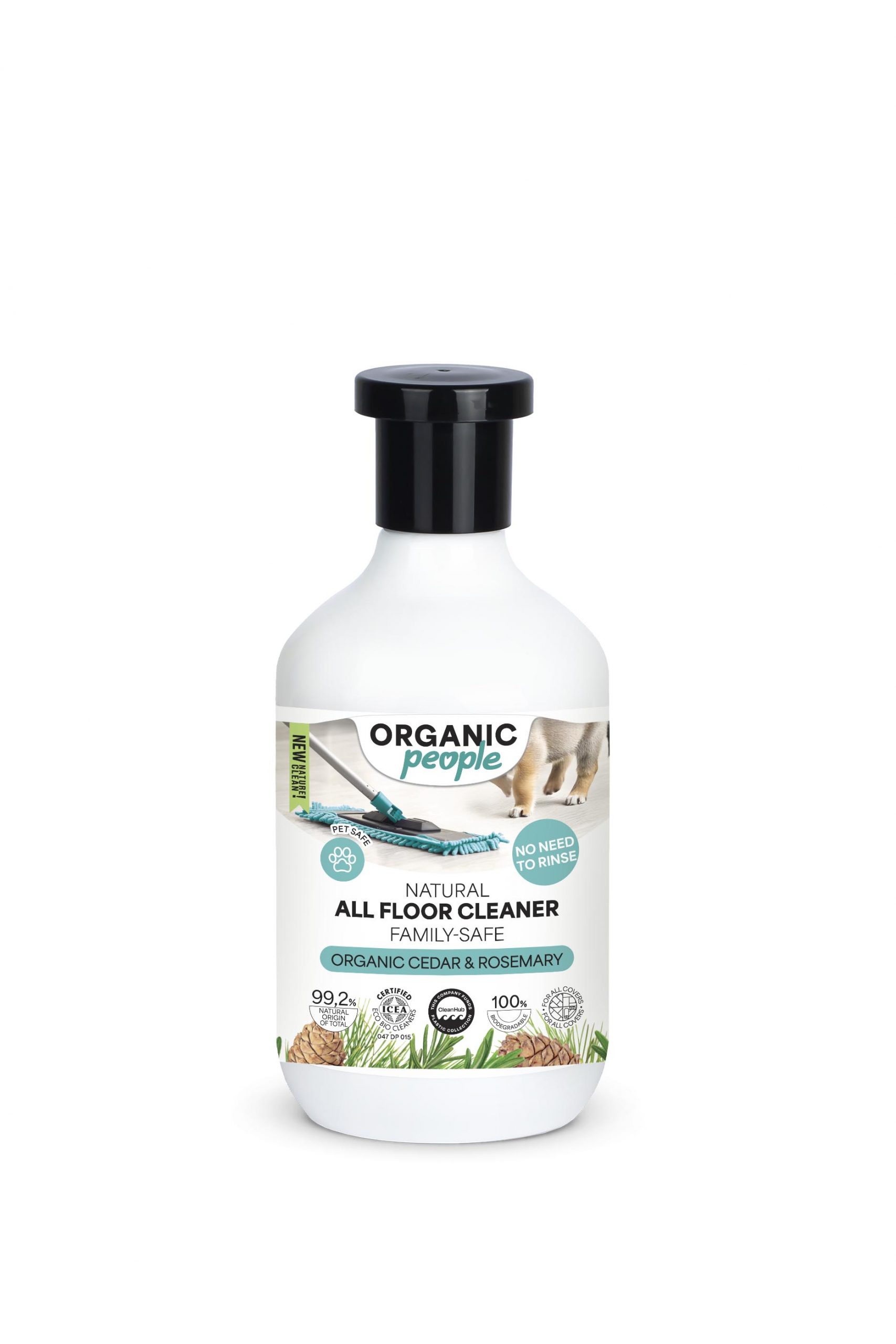 GEL LIMPIADOR DE SUELOS NATURAL PARA TODO TIPO DE SUPERFICIES ORGANIC CEDAR & ROSEMARY, 500 ml